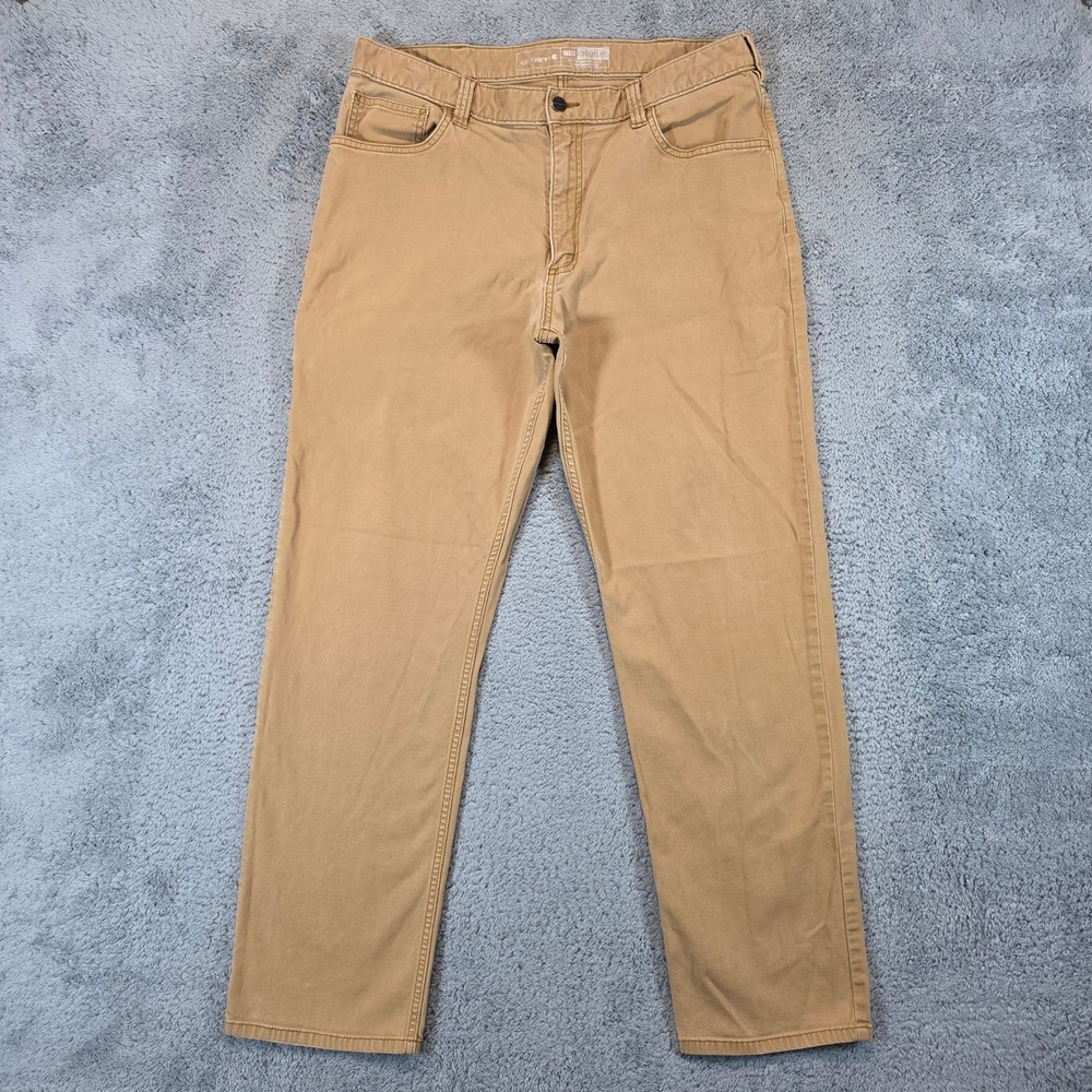 Carhartt Work Pants Mens 36x32 (Fits 34x30) Tan Rugged Flex Relaxed Fit BN2517-M